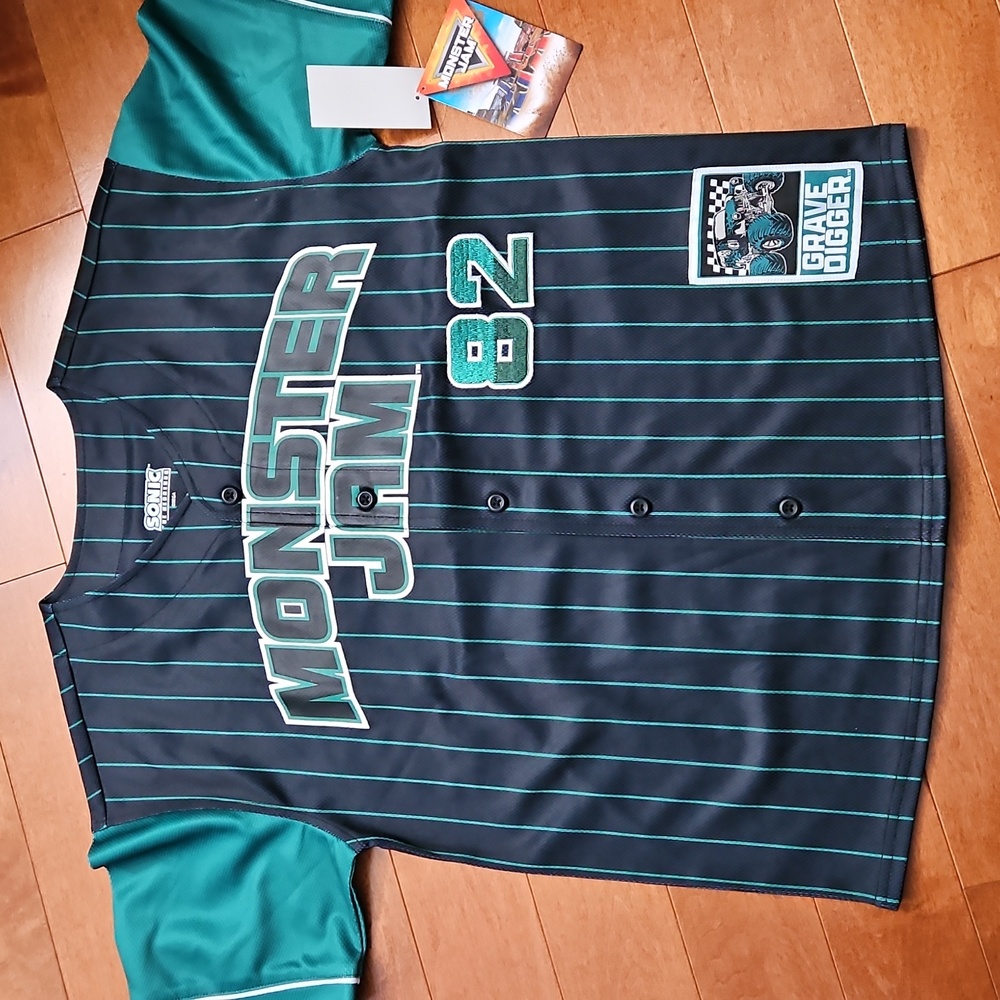 Nwt Boys Monster Jam Baseball Jersey